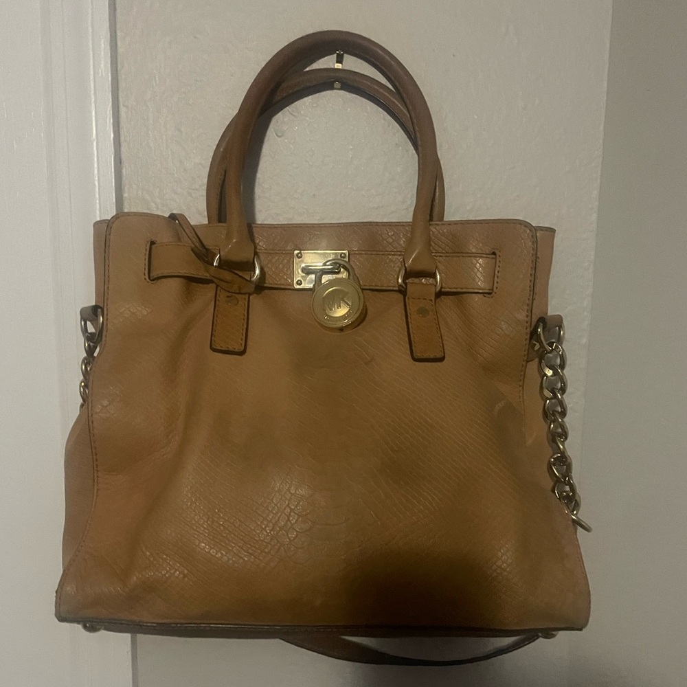 Michael Kors tan leather purse